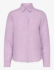 GANT - REG LINEN CHAMBRAY SHIRT - hørskjorter - crocus purple - 0