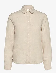 GANT - REG LINEN CHAMBRAY SHIRT - linen shirts - desert beige - 0