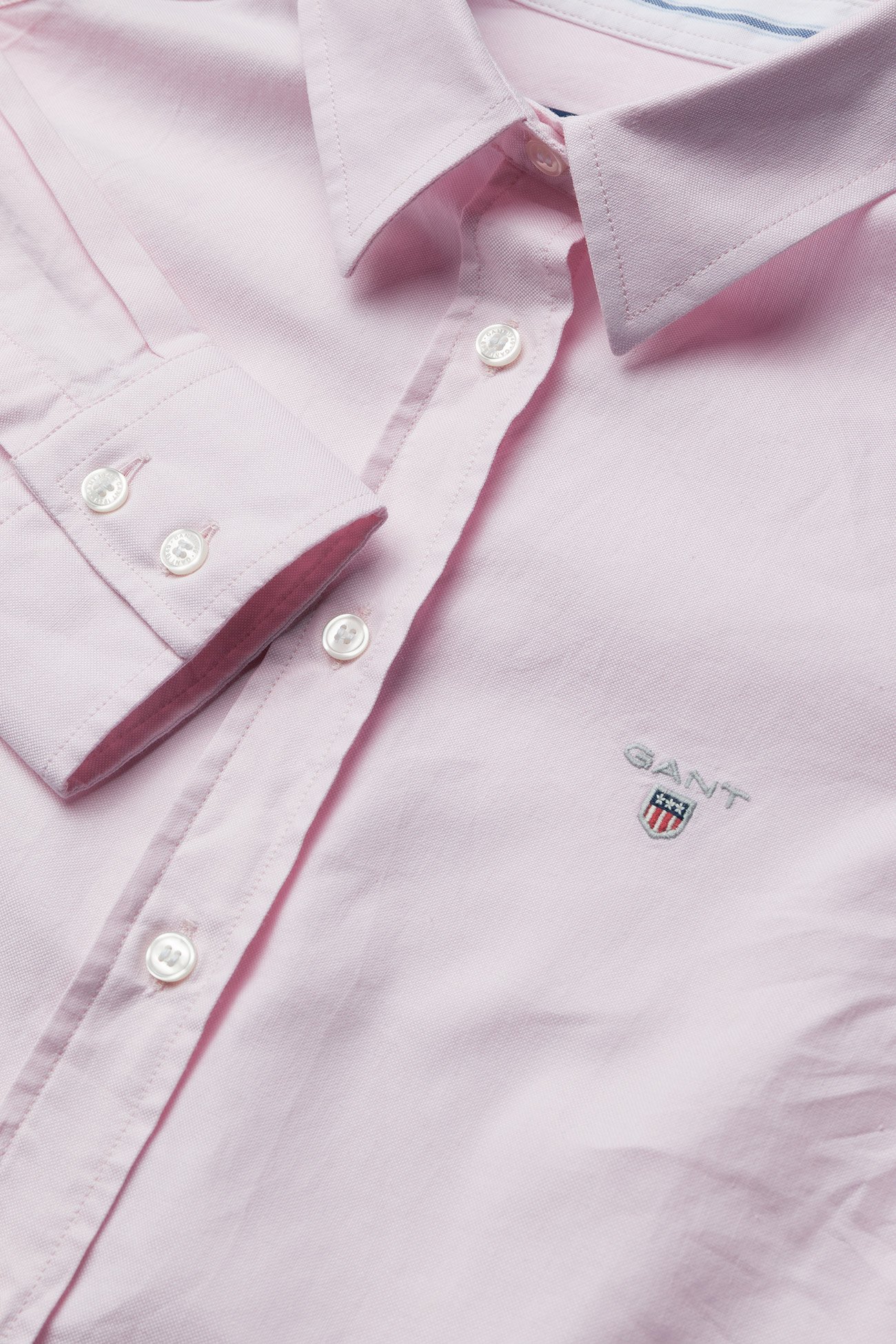 GANT - STRETCH OXFORD SOLID - light pink - 2
