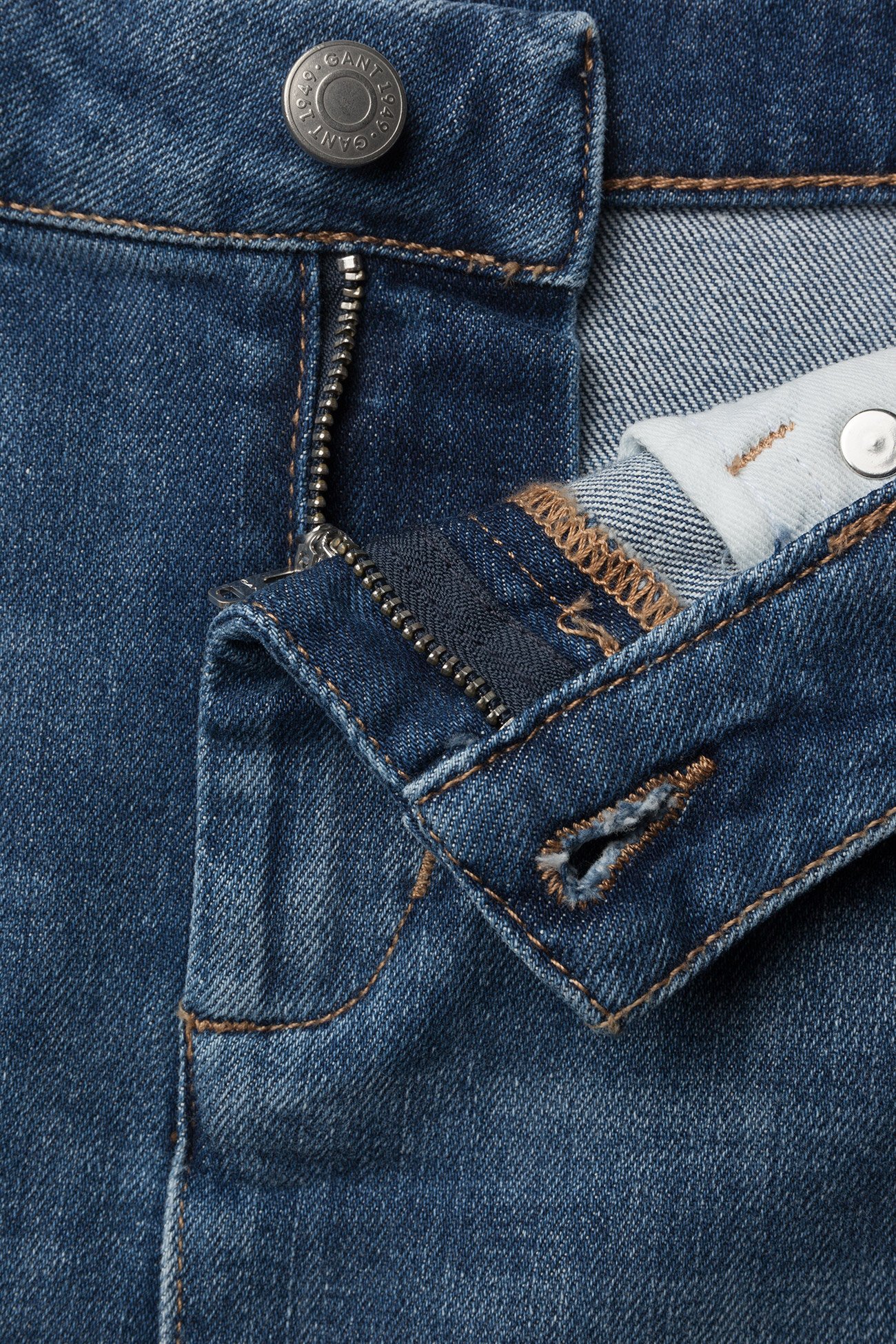 GANT - D1. BLUE DENIM SKIRT - semi light indigo worn in - 3