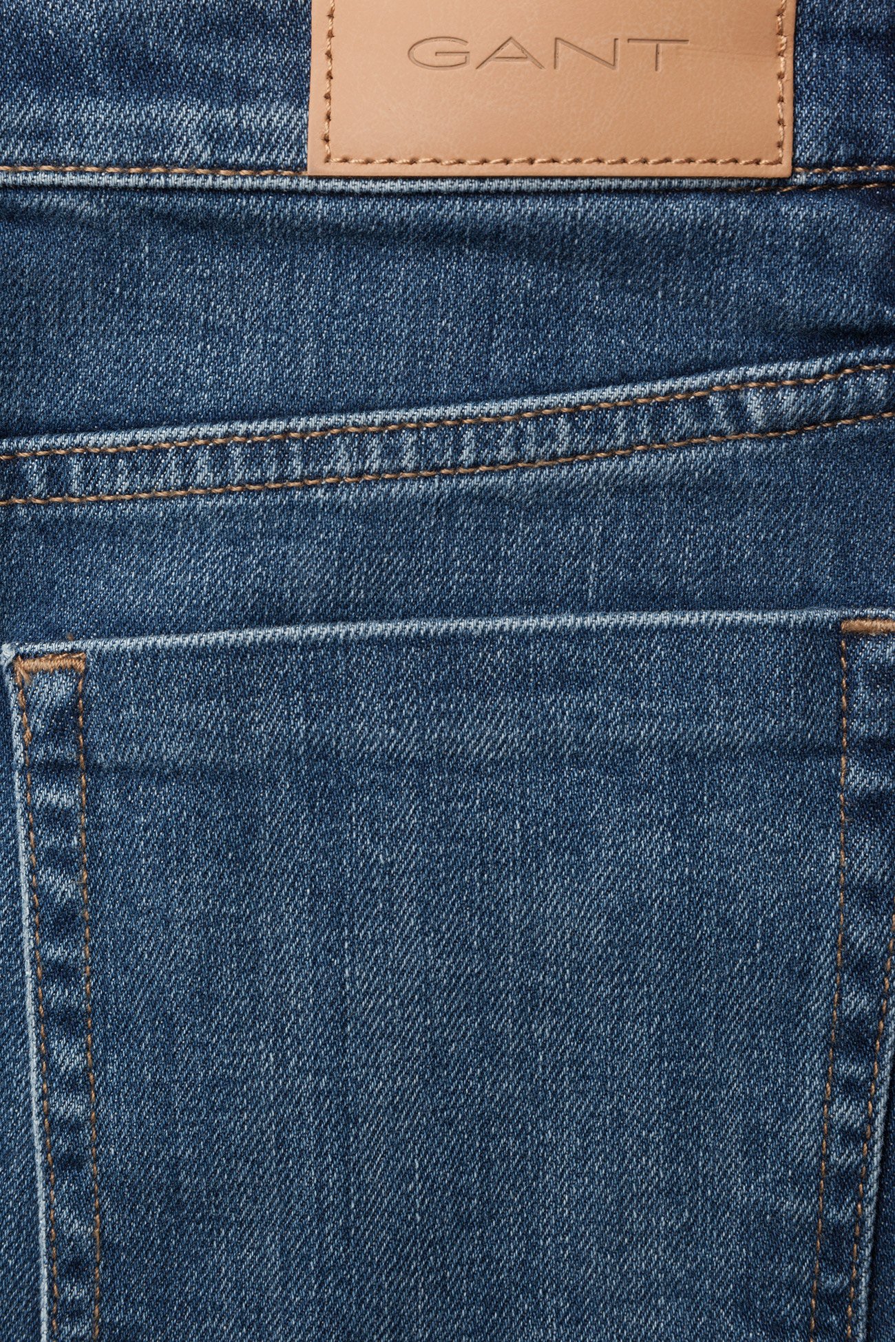 GANT - D1. BLUE DENIM SKIRT - semi light indigo worn in - 4