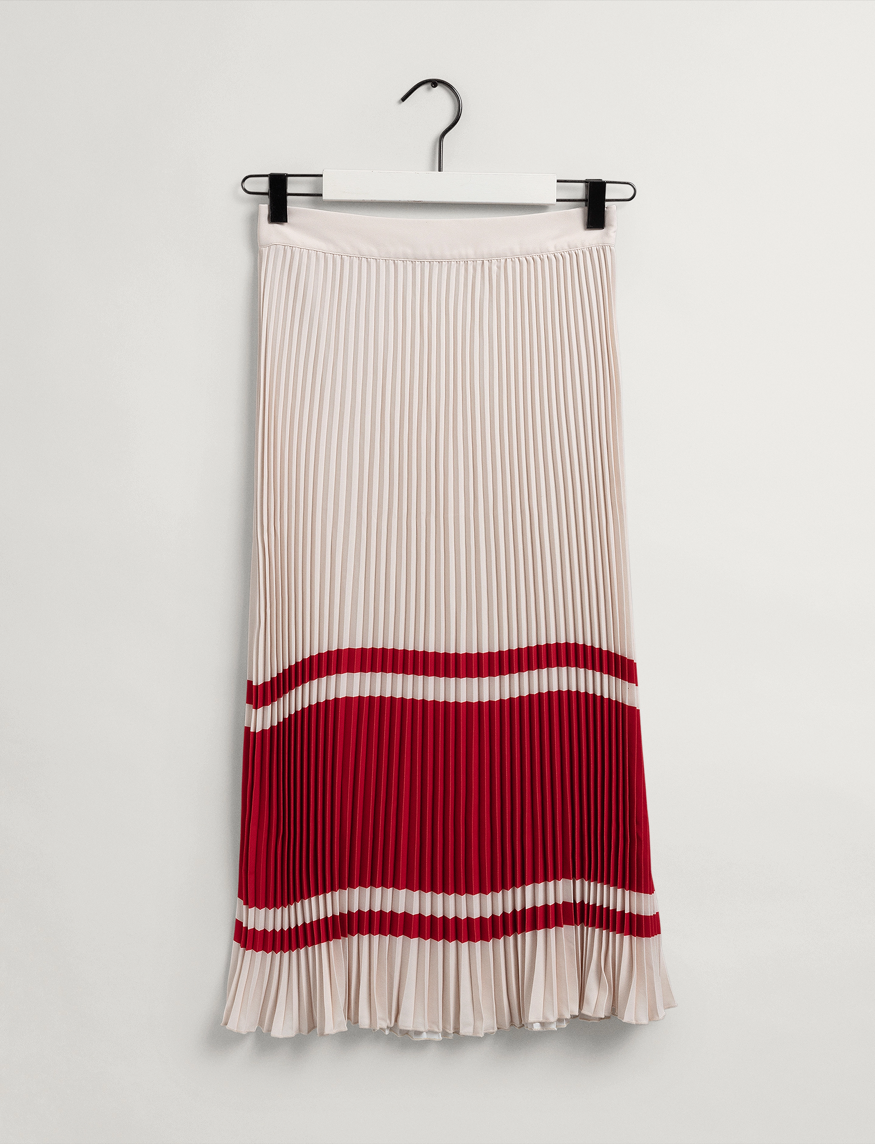 GANT - D2. STRIPE PLEATED SKIRT - linen - 3