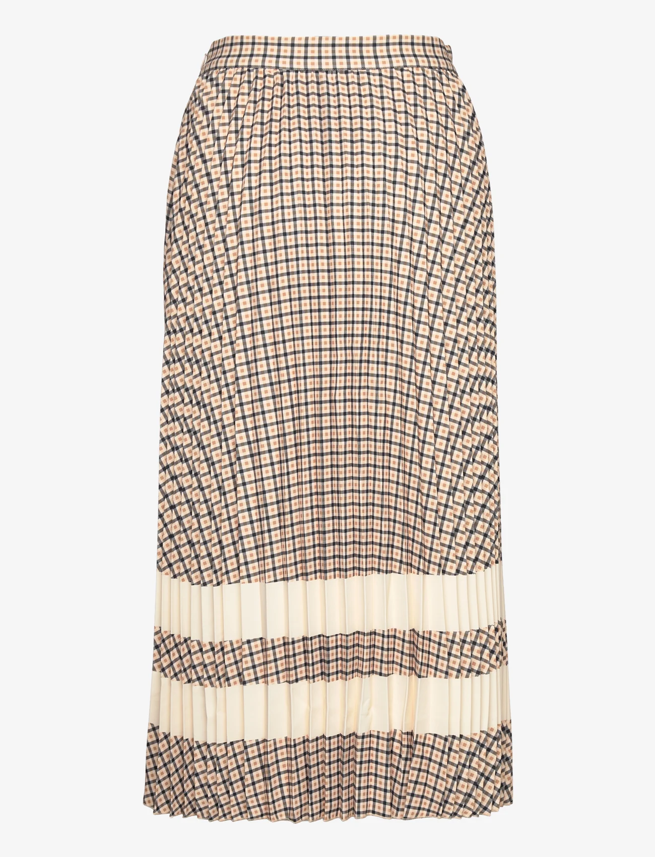 GANT - D1. CHECK PLEATED SKIRT - pleated skirts - toffee beige - 1