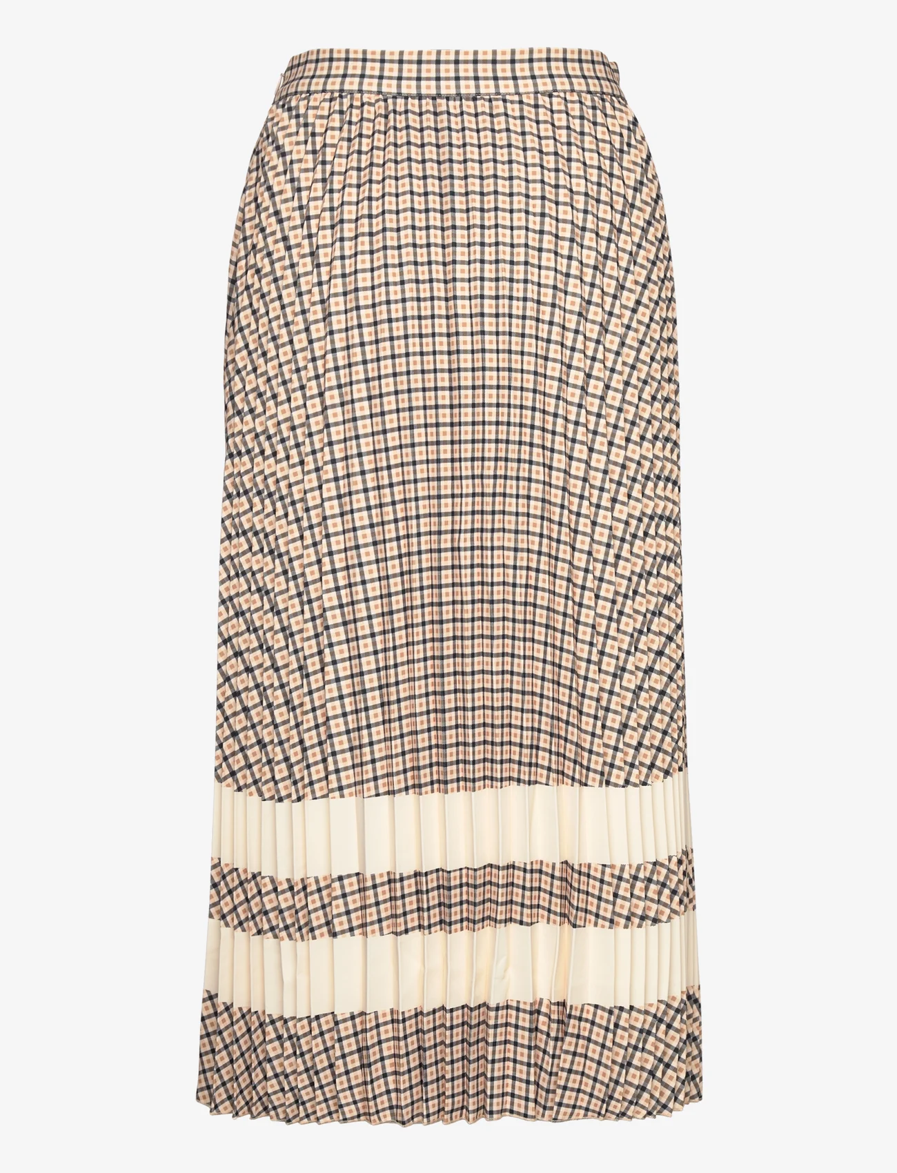 GANT - D1. CHECK PLEATED SKIRT - faltenröcke - toffee beige - 1