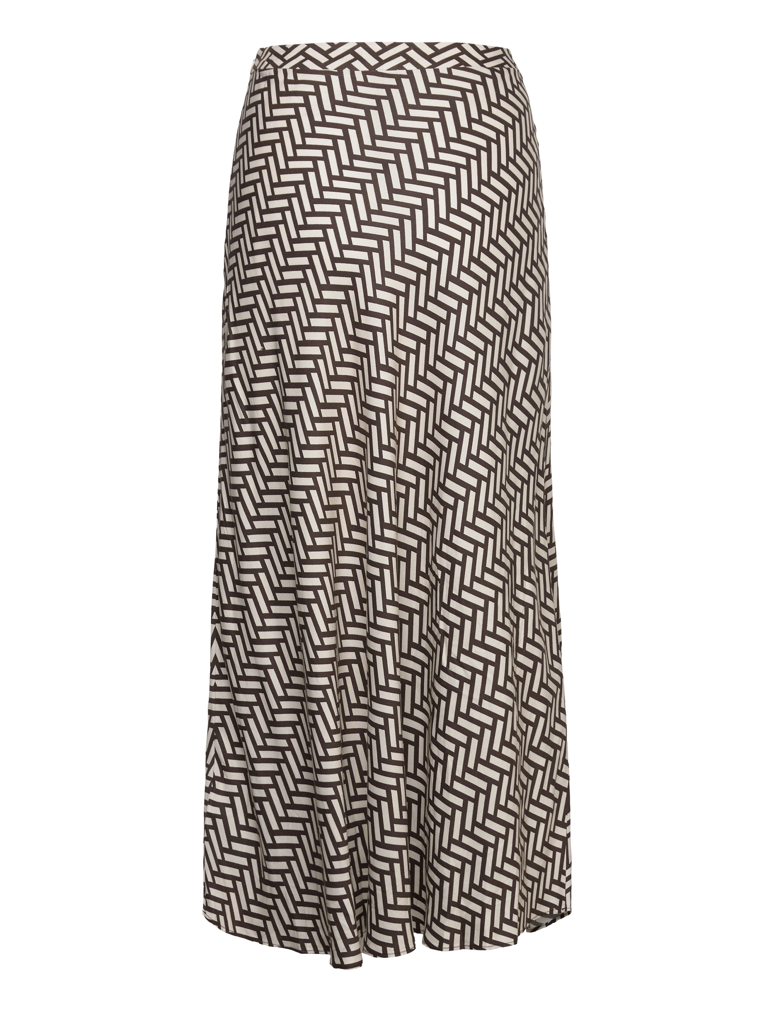 GANT - D1. GEOMETRIC A-LINE SKIRT - rich brown - 1