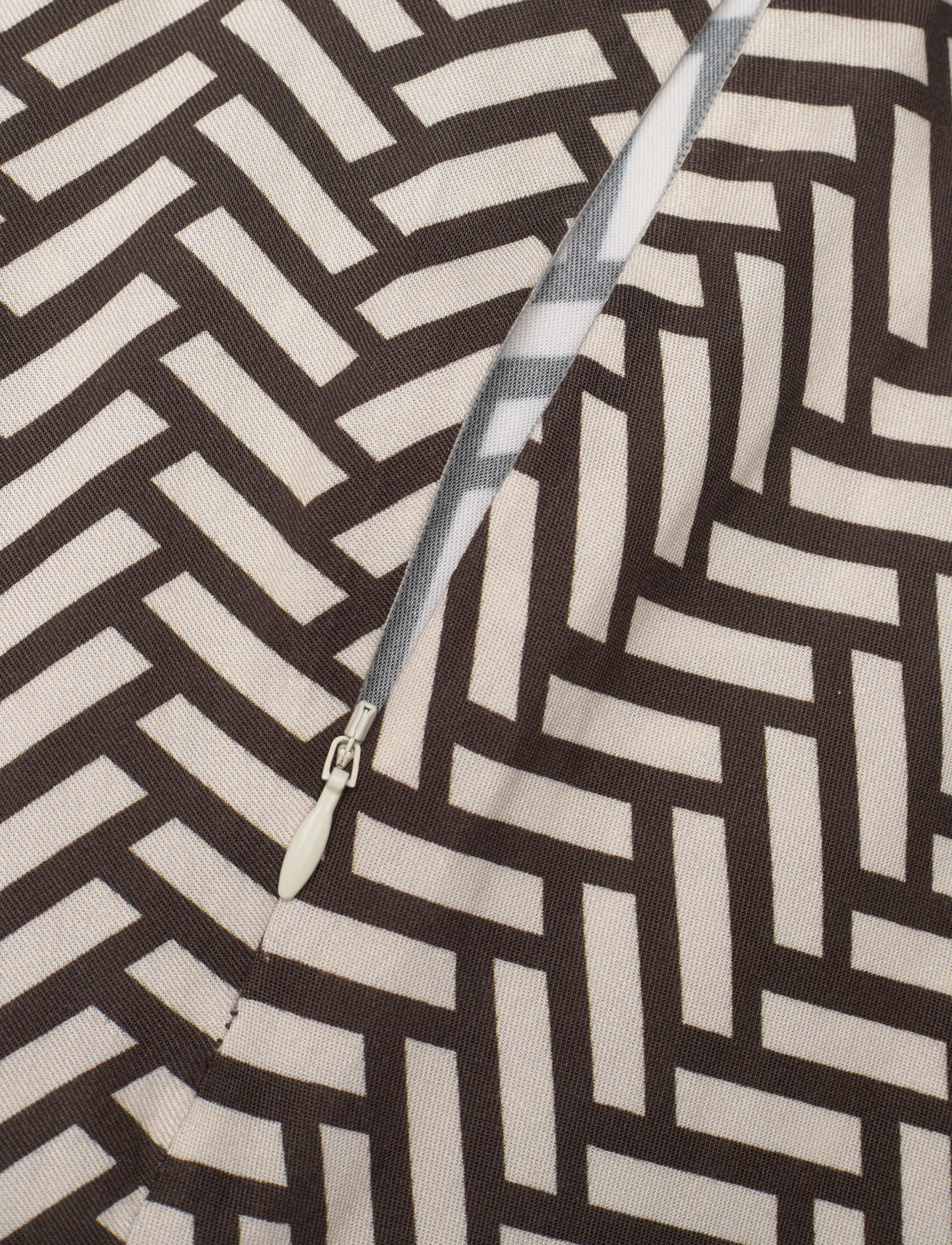 GANT - D1. GEOMETRIC A-LINE SKIRT - rich brown - 2