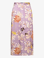 FLORAL PRINT MIDI SKIRT - SOOTHING LILAC