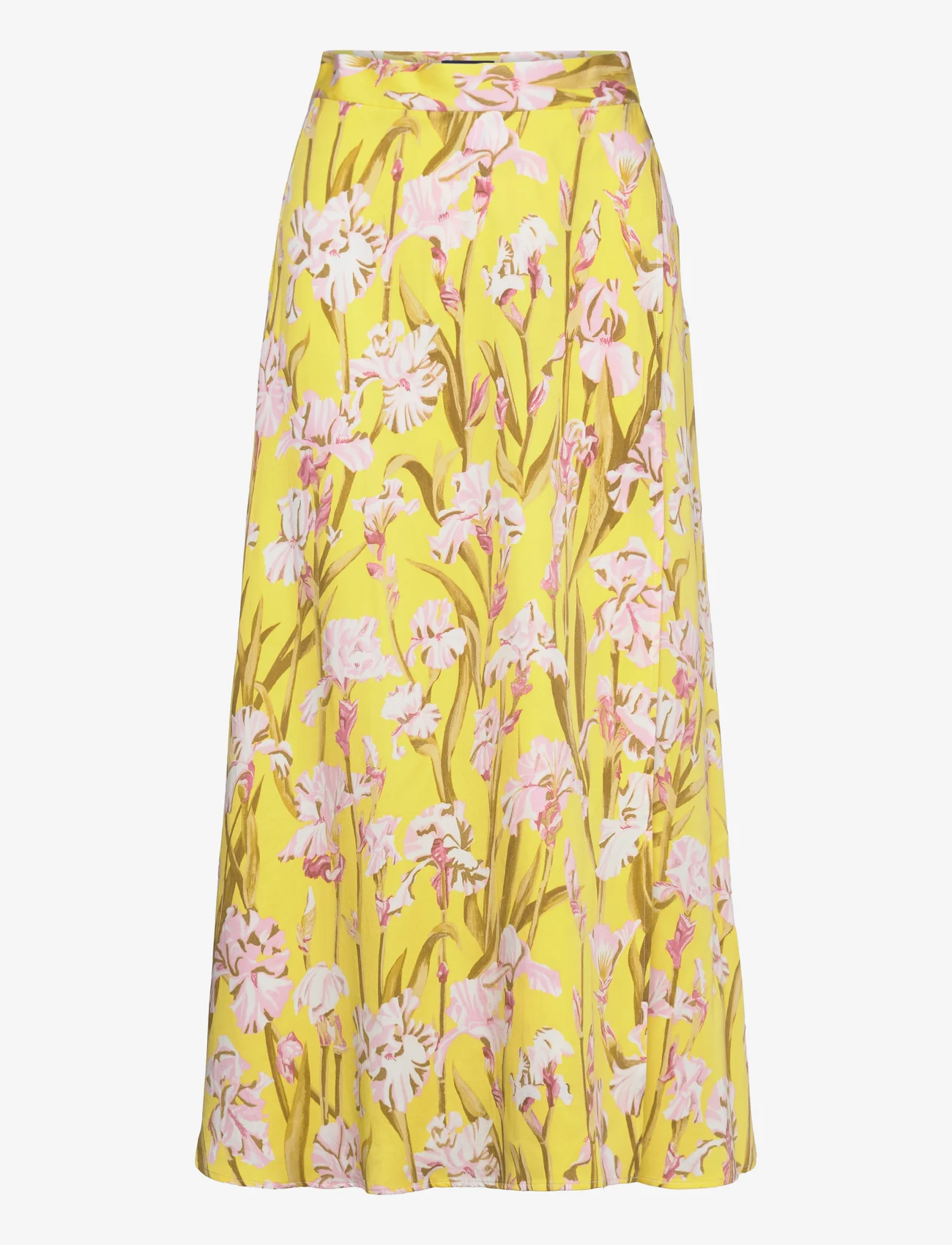 GANT - IRIS PRINT WRAP SKIRT - party wear at outlet prices - canary yellow - 0
