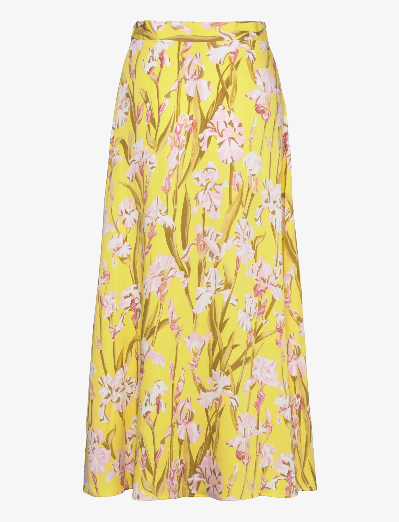 GANT - IRIS PRINT WRAP SKIRT - party wear at outlet prices - canary yellow - 1