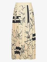 GANT - LINE DRAWING PLEATED SKIRT - maxi skirts - dusty light yellow - 0