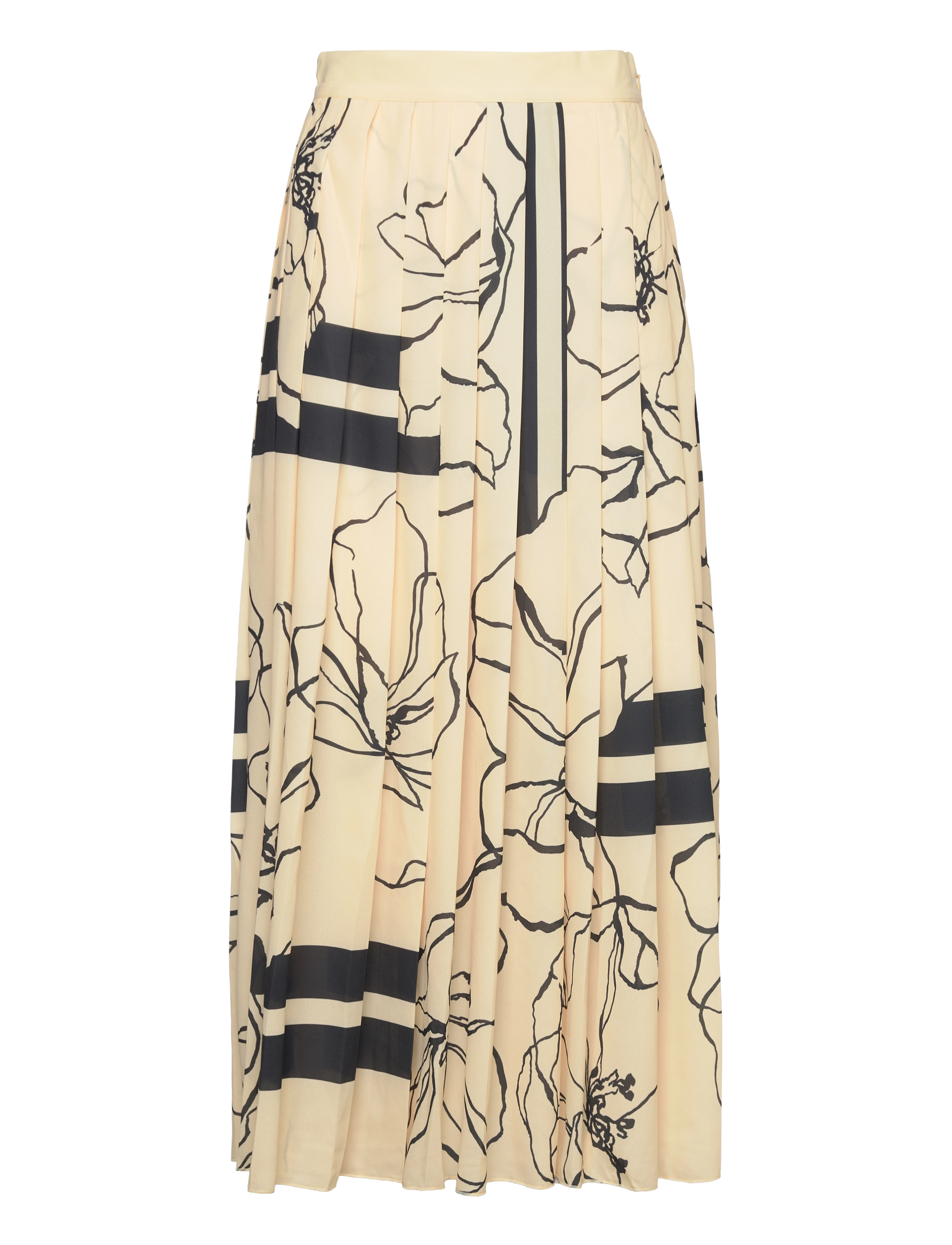 GANT - LINE DRAWING PLEATED SKIRT - dusty light yellow - 1