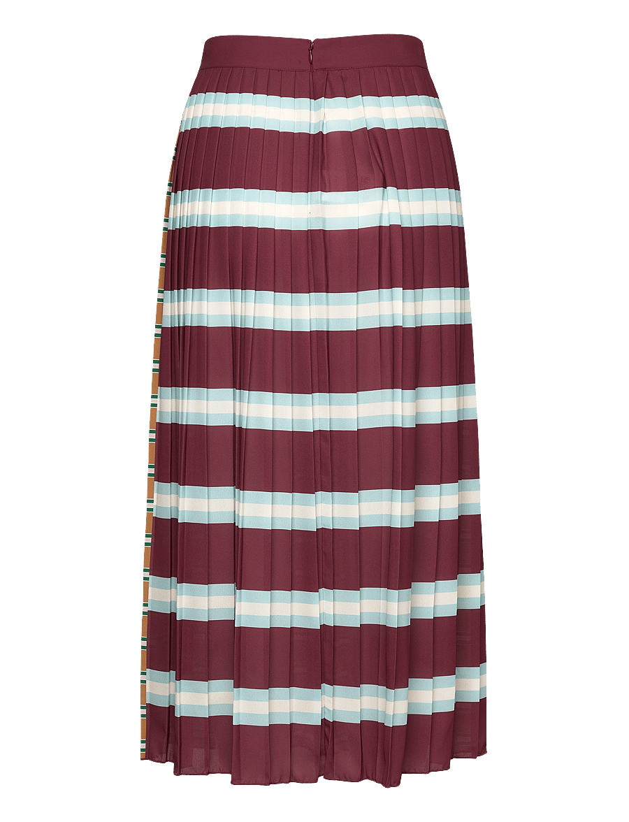 Gant - STRIPED PLEATED SKIRT - maxi nederdele - plumped red - 2