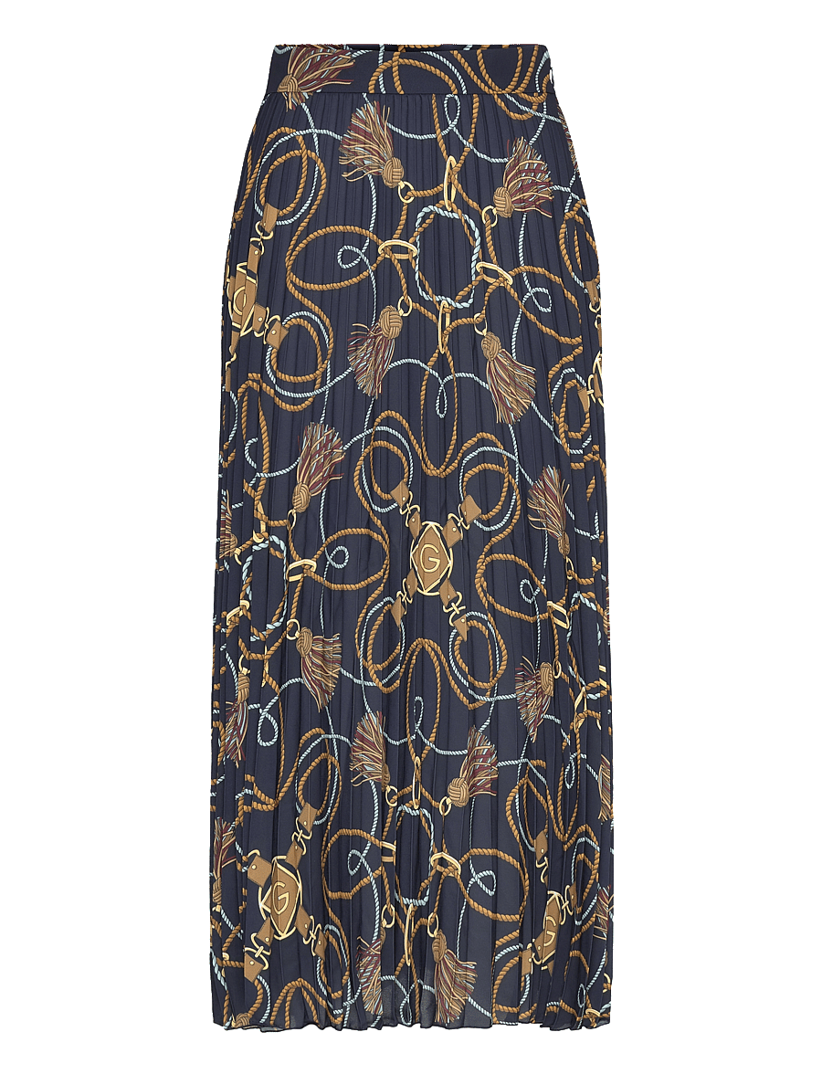 Gant - ROPE PRINT SKIRT - ilgi sijonai - evening blue - 1