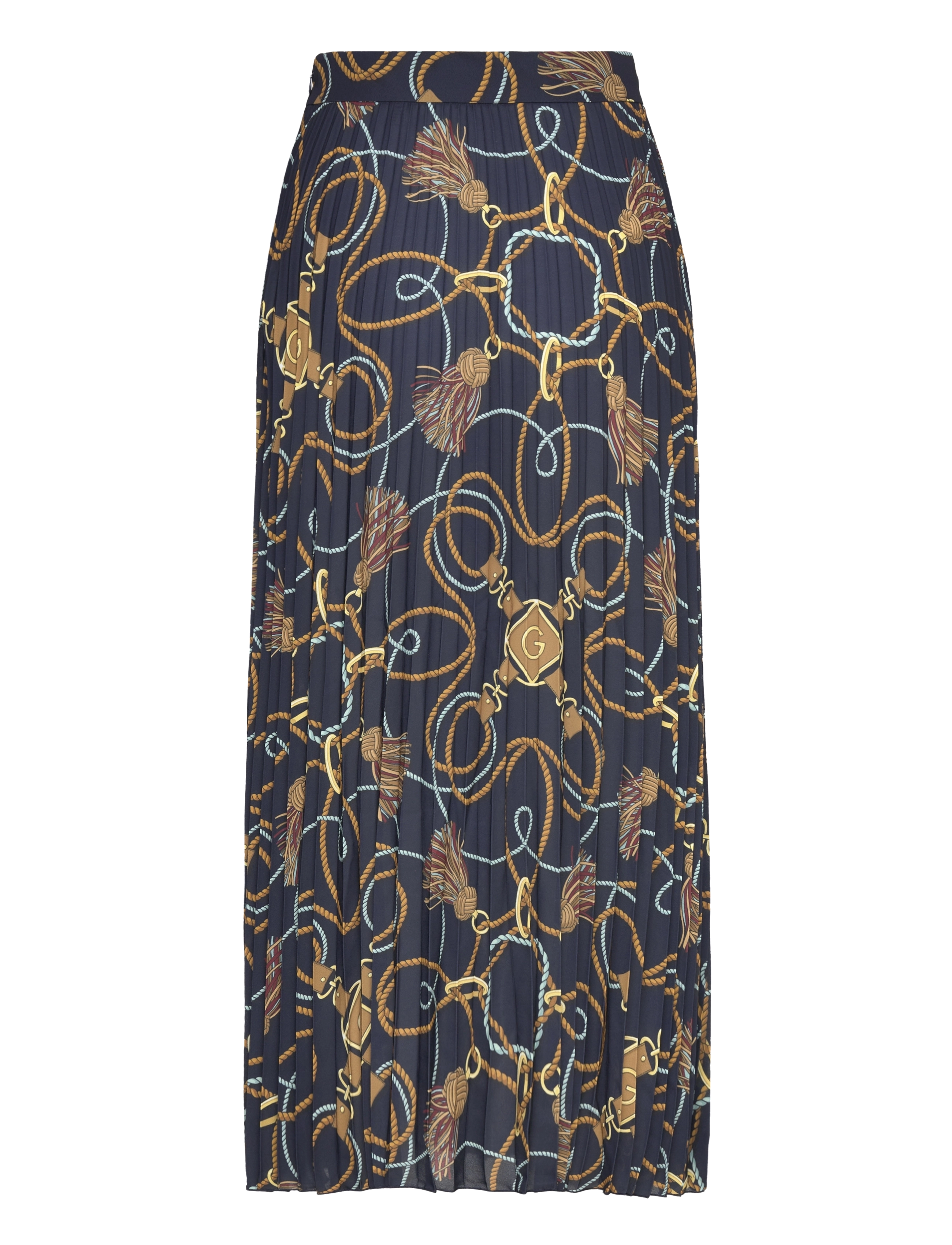 Gant - ROPE PRINT SKIRT - maxi nederdele - evening blue - 2
