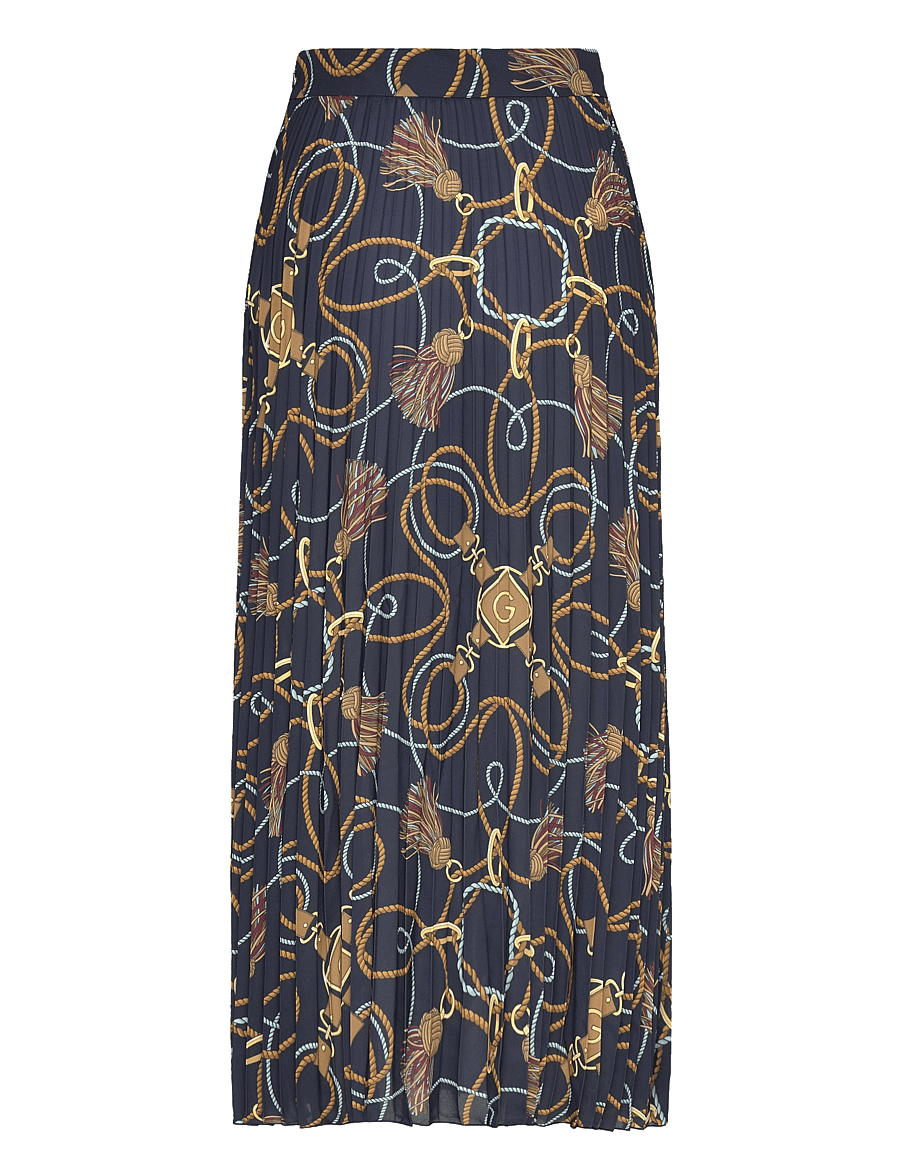 Gant - ROPE PRINT SKIRT - ilgi sijonai - evening blue - 2