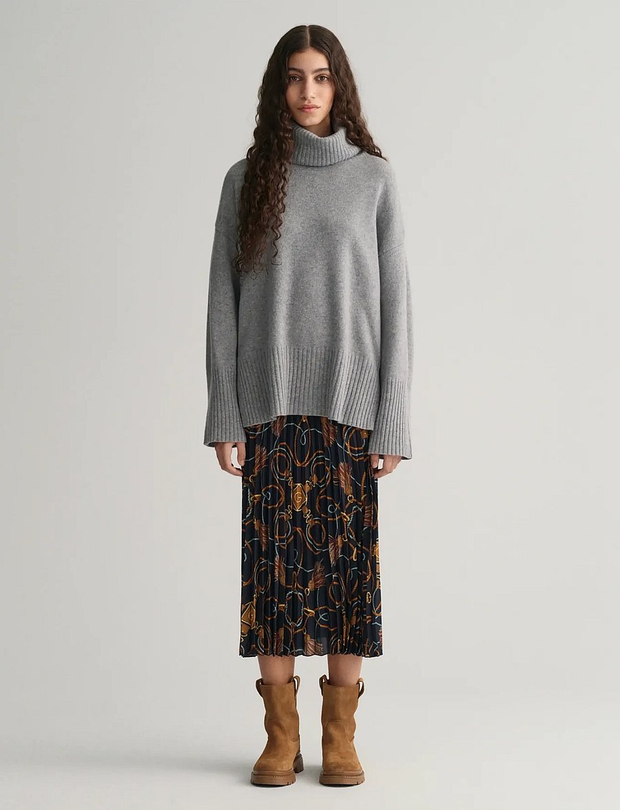 Gant - ROPE PRINT SKIRT - ilgi sijonai - evening blue - 0