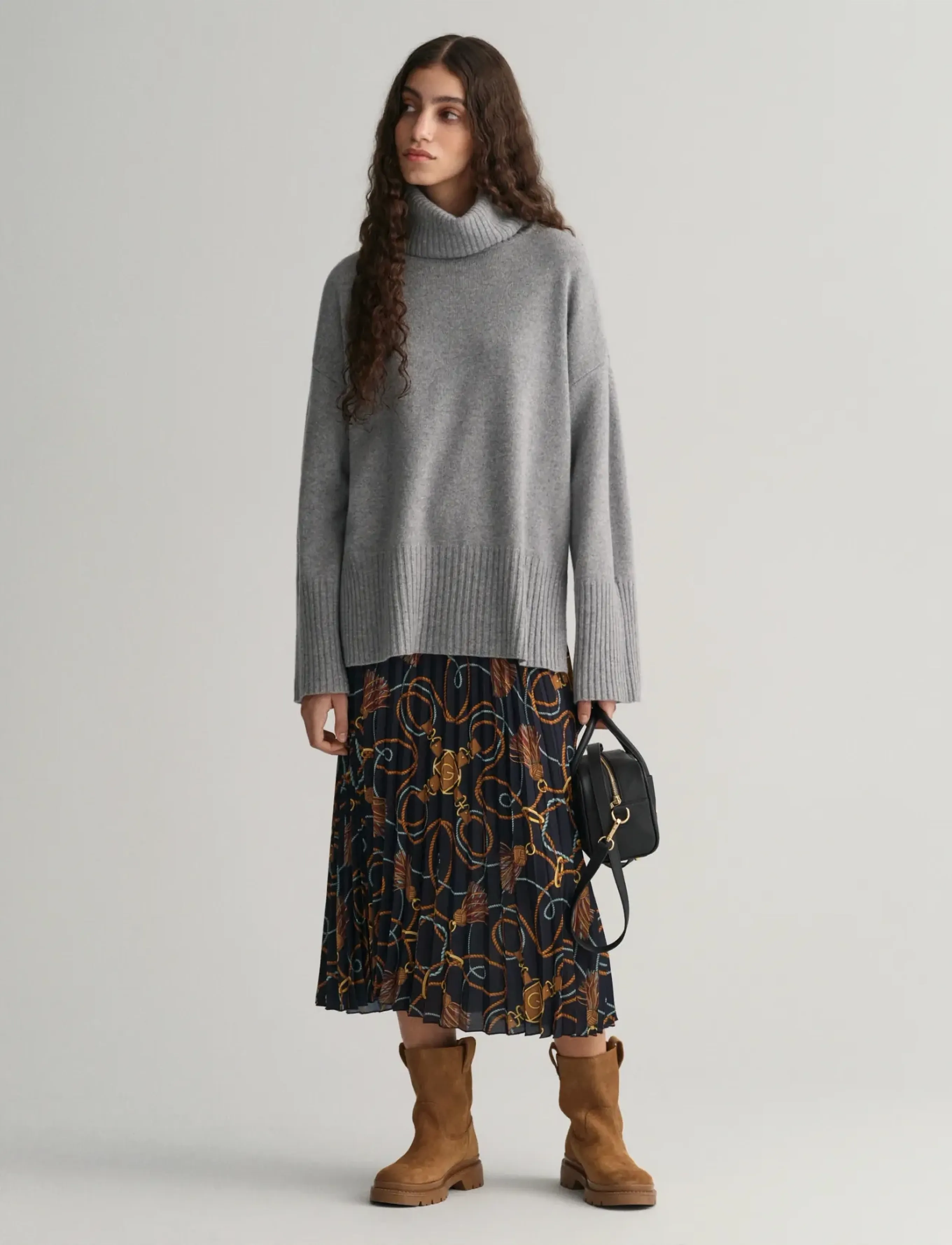 Gant - ROPE PRINT SKIRT - maxi nederdele - evening blue - 5