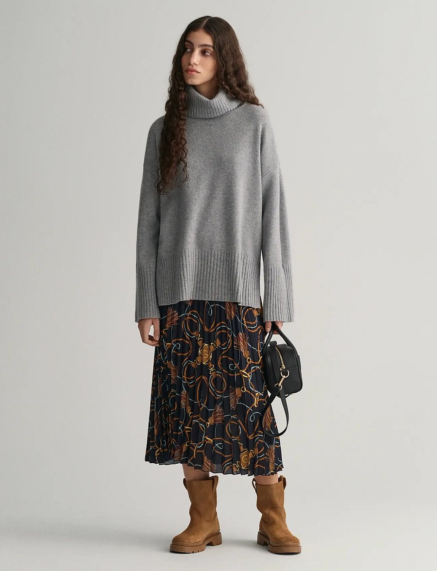 Gant - ROPE PRINT SKIRT - ilgi sijonai - evening blue - 5