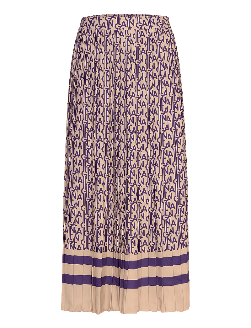 GANT - MONOGRAM PRINT PLEATED SKIRT - plisserade kjolar - pansy purple - 0