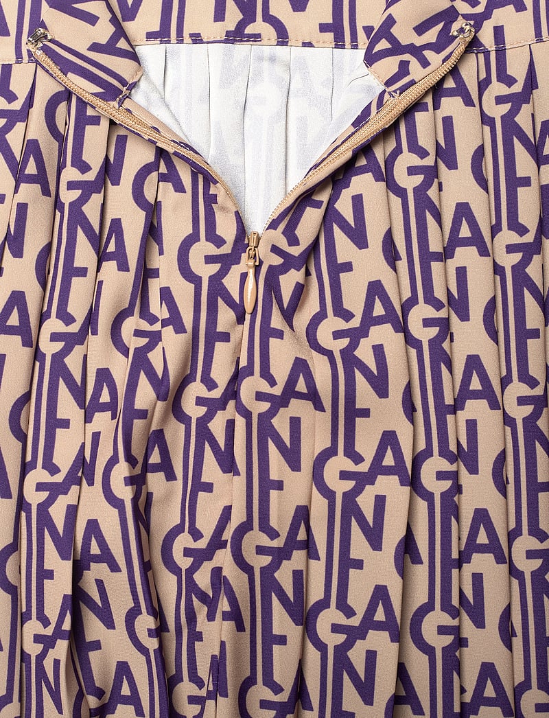 GANT - MONOGRAM PRINT PLEATED SKIRT - plisserade kjolar - pansy purple - 2