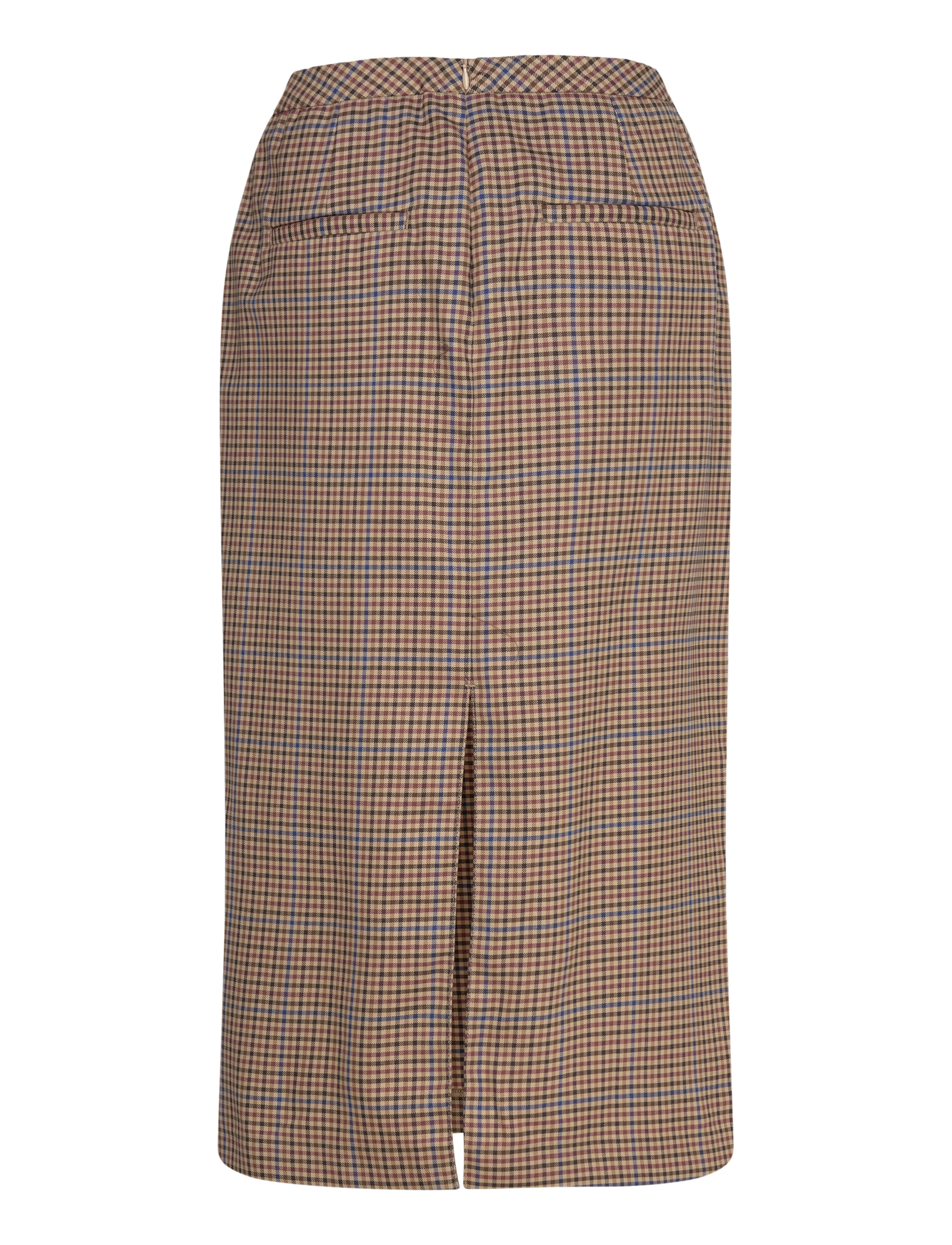 GANT - CHECKED SLIT SKIRT - dark khaki - 2