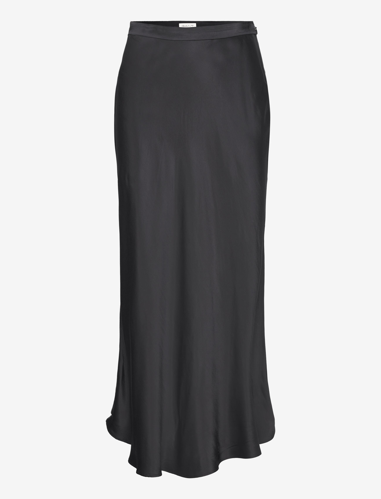 GANT - REGULAR A-LINE SATIN SKIRT - midi-röcke - black - 0