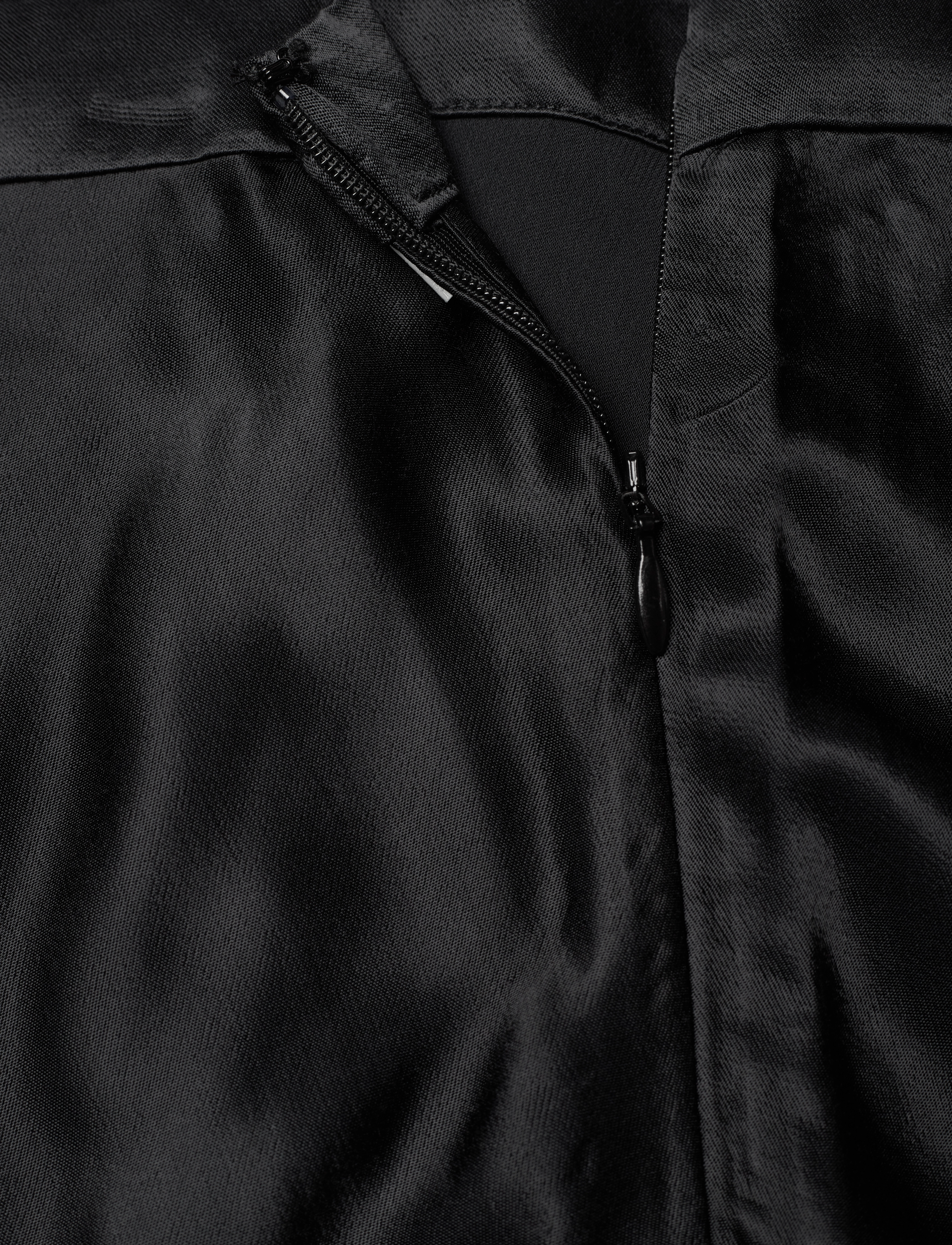 Gant - REGULAR A-LINE SATIN SKIRT - black - 2