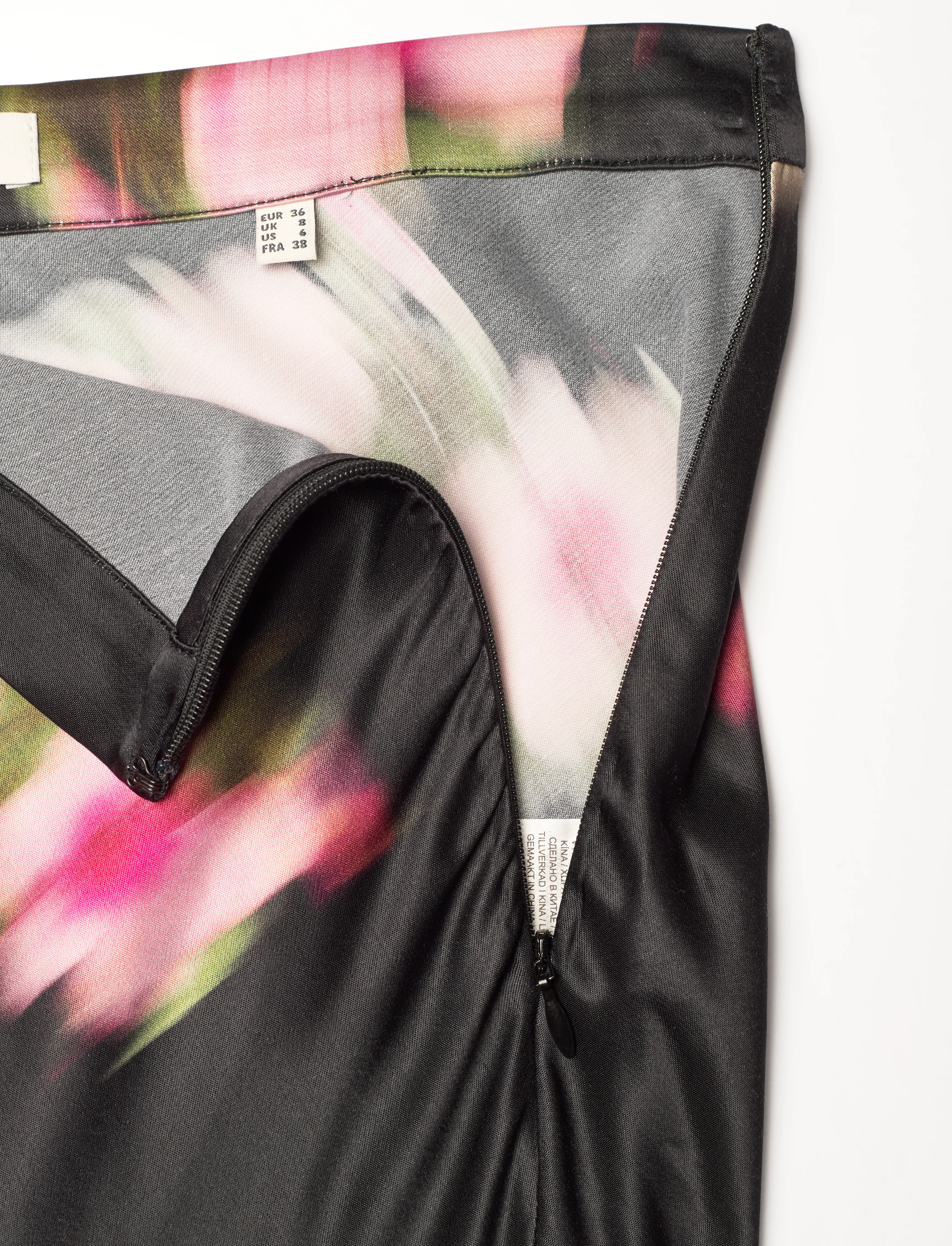 Gant - MIDI FLORAL PRINT A-LINE SKIRT - satinröcke - black - 5