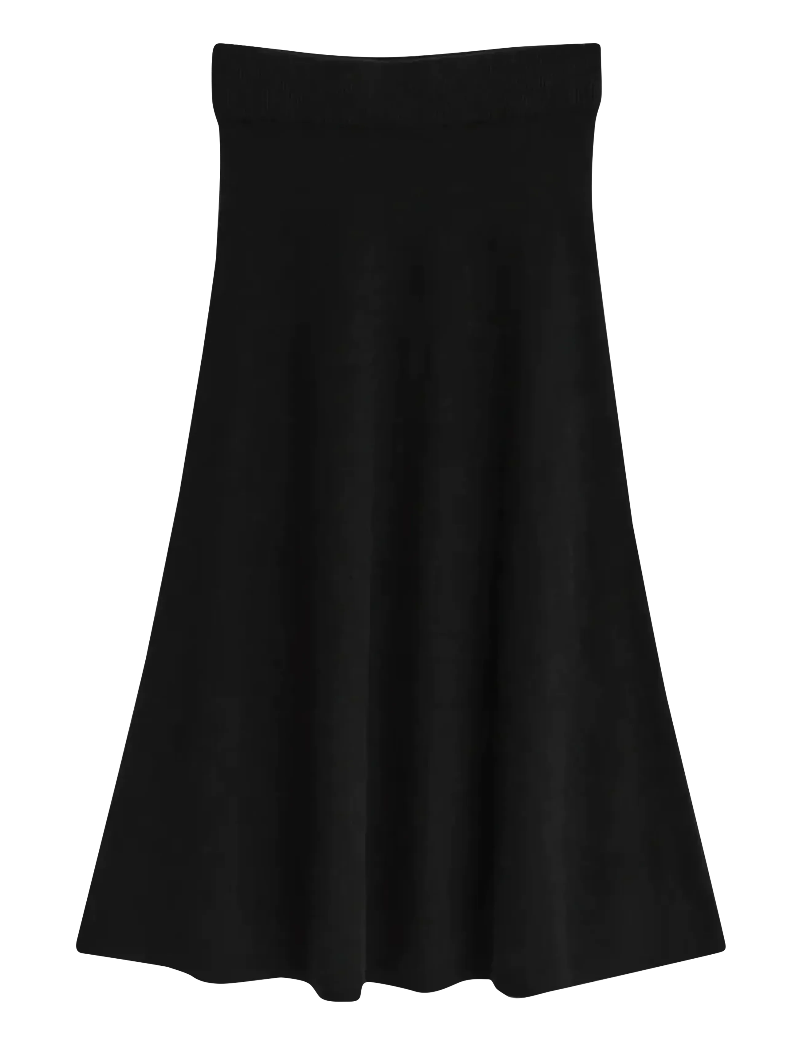 SUPERFINE LAMBSWOOL SKIRT - BLACK