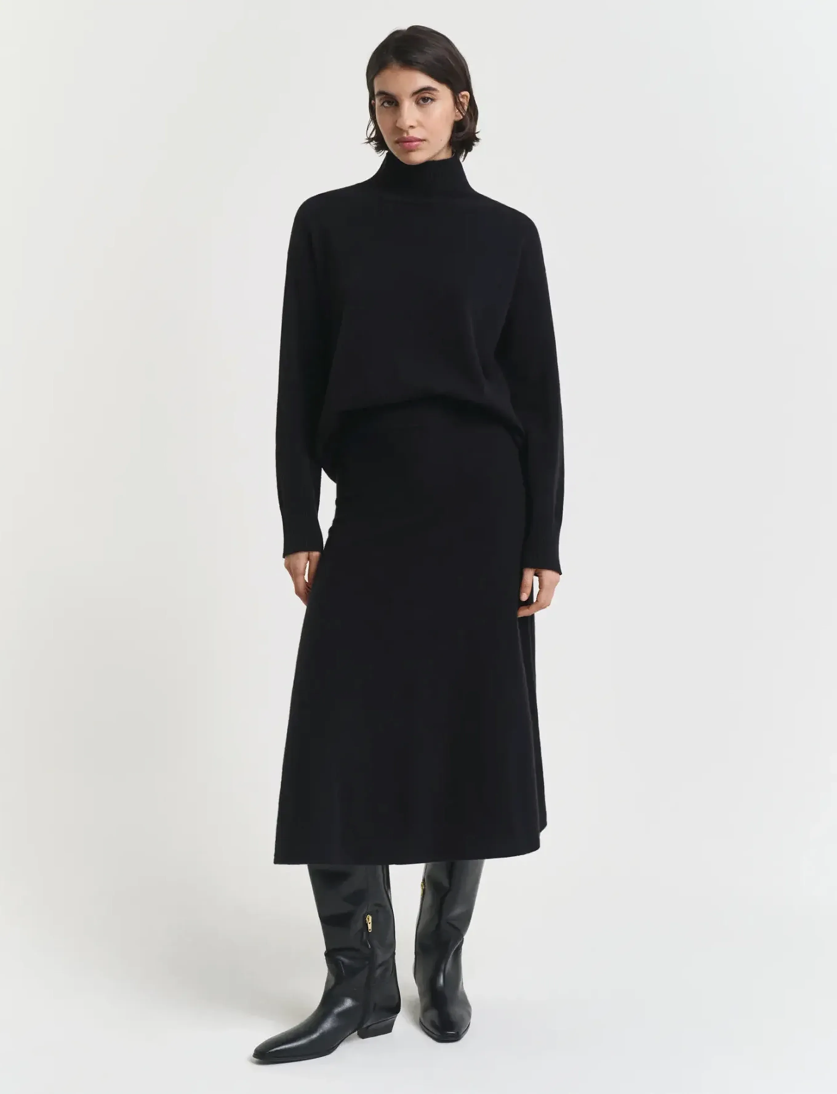 Gant SUPERFINE LAMBSWOOL SKIRT - Röcke - BLACK / black