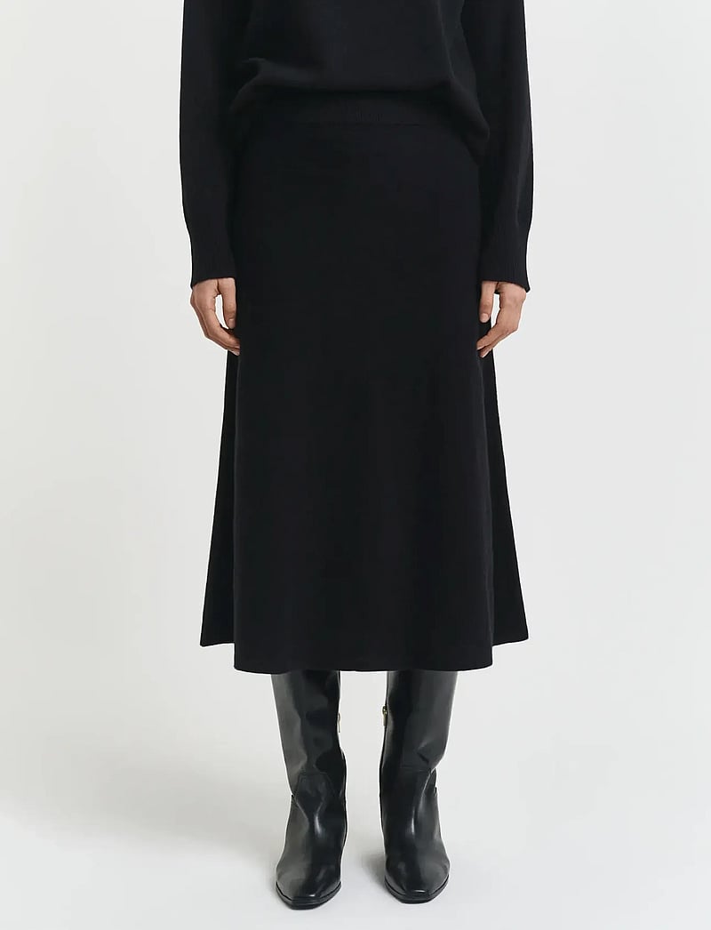 GANT - SUPERFINE LAMBSWOOL SKIRT - strikkede nederdele - black - 2