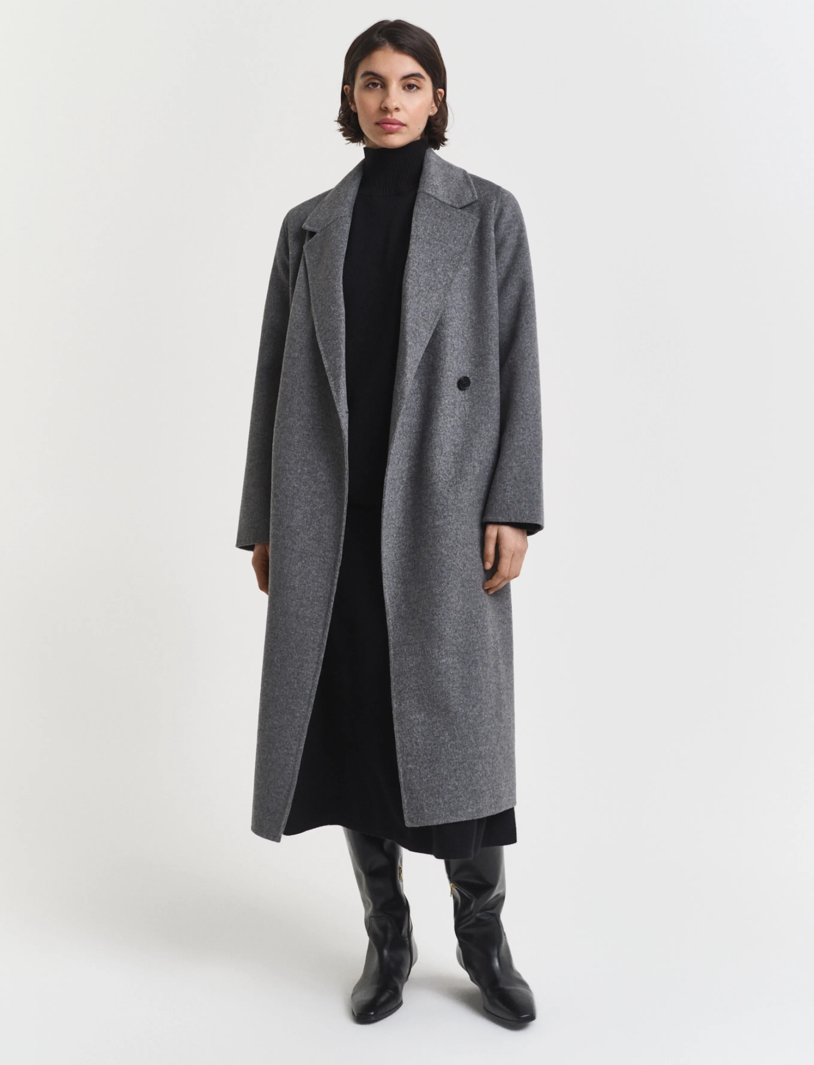 Gant - SUPERFINE LAMBSWOOL SKIRT - strikkede nederdele - black - 4