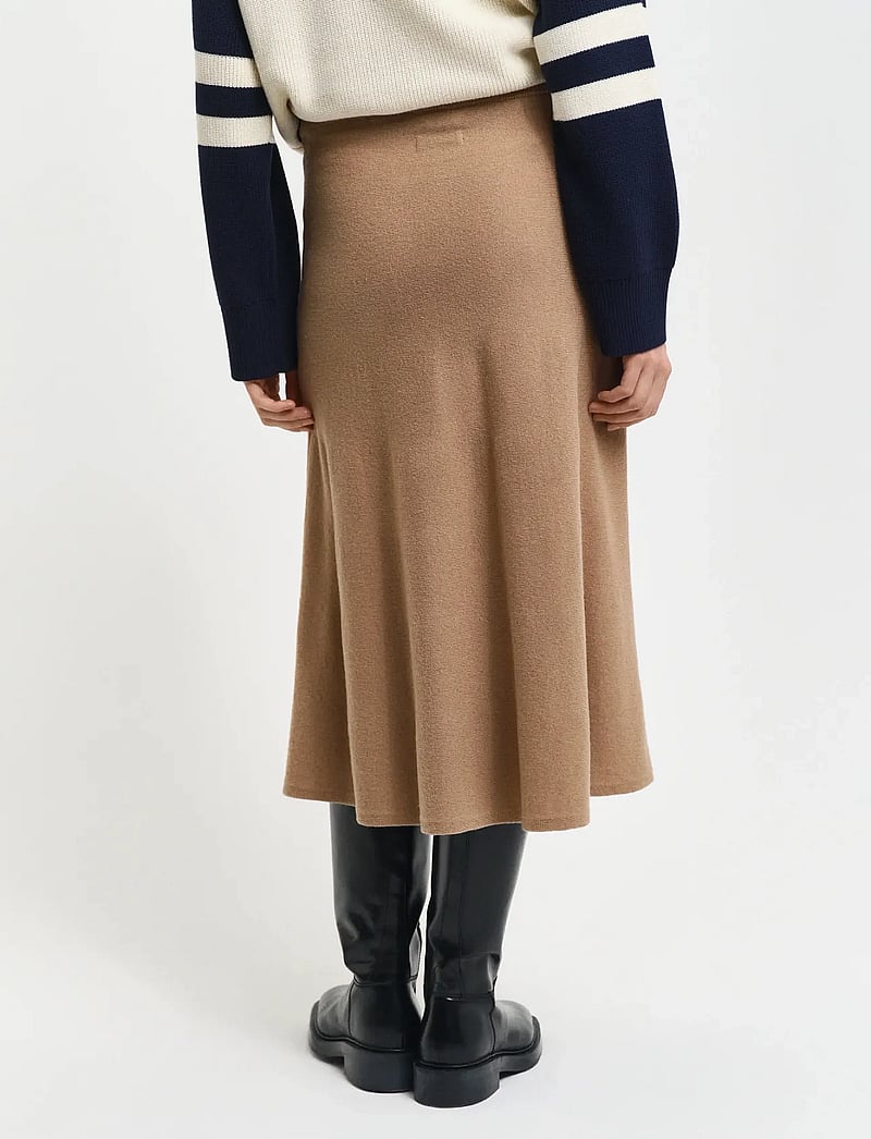 GANT - SUPERFINE LAMBSWOOL SKIRT - strikkede nederdele - caramel beige - 5