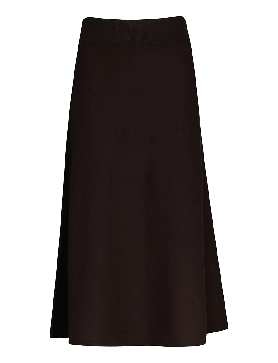 Gant - SUPERFINE LAMBSWOOL SKIRT - midi skirts - deep brown - 0