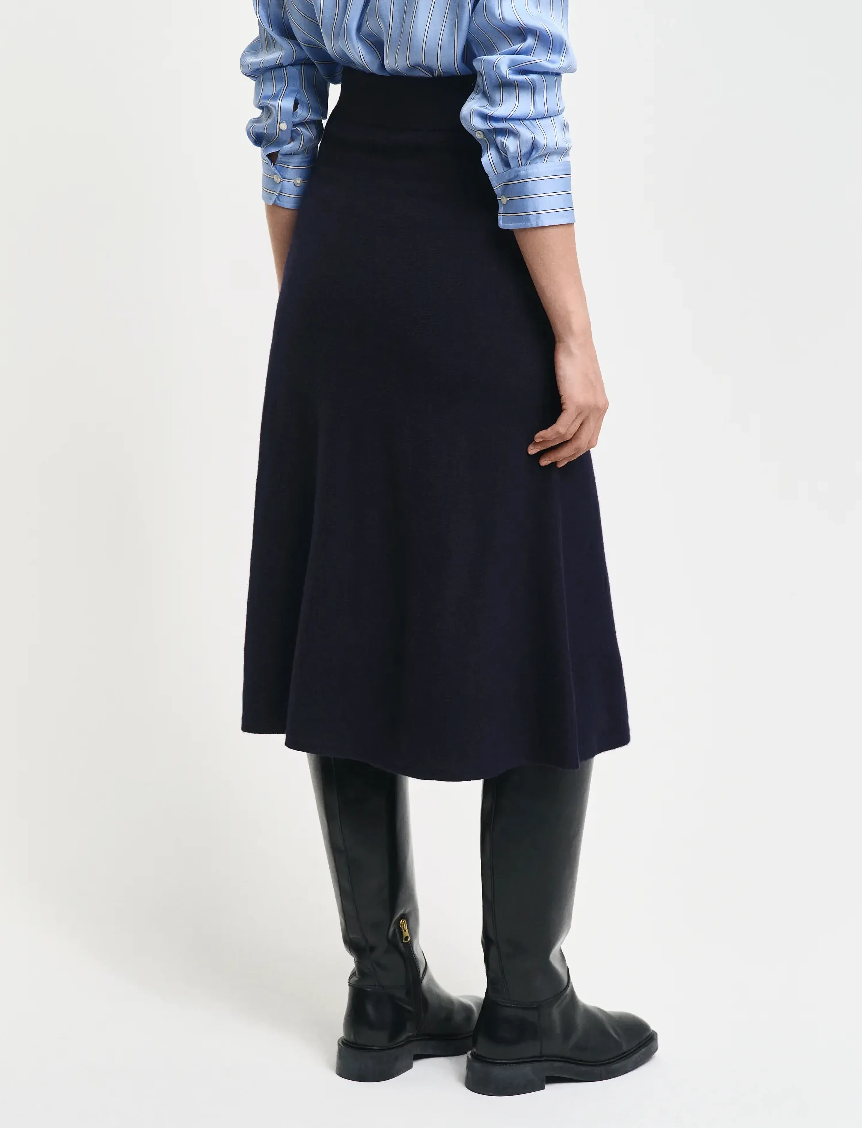 Gant - SUPERFINE LAMBSWOOL SKIRT - gebreide rokken - evening blue - 3