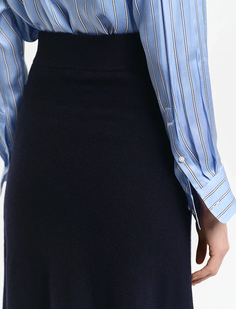 GANT - SUPERFINE LAMBSWOOL SKIRT - strikkede nederdele - evening blue - 4