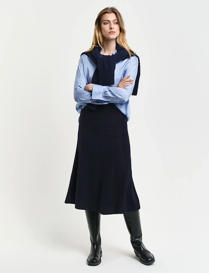 GANT - SUPERFINE LAMBSWOOL SKIRT - strikkede nederdele - evening blue - 5