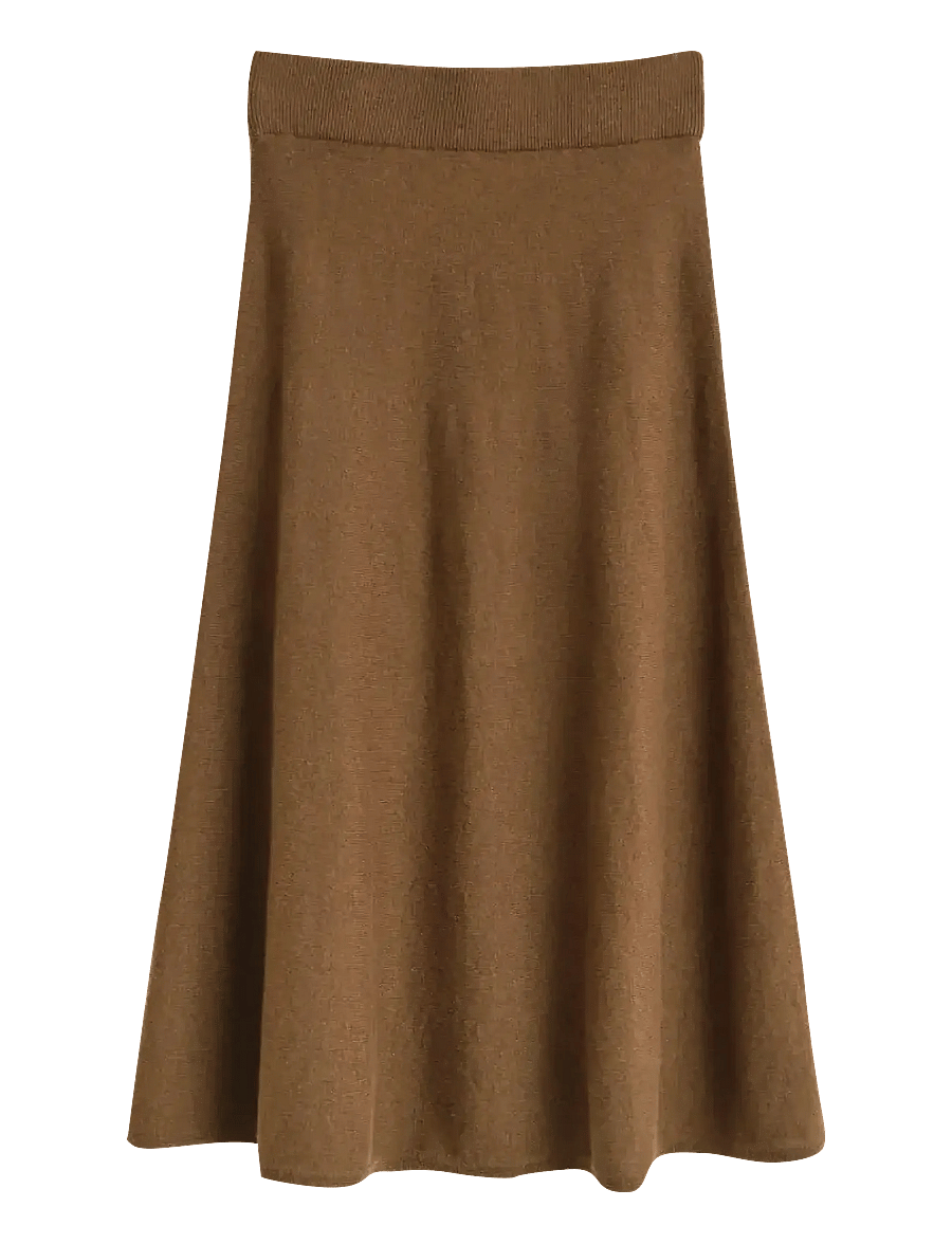 Gant - SUPERFINE LAMBSWOOL SKIRT - strickröcke - warm khaki - 0