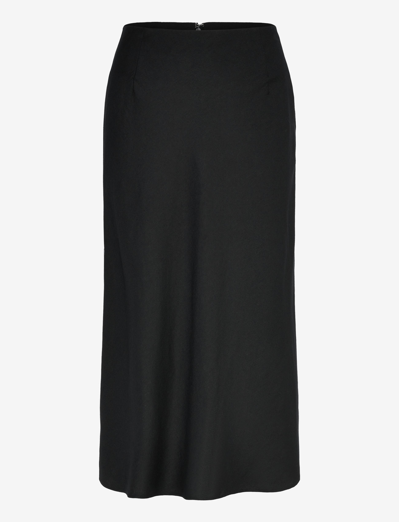GANT - LINEN BLEND SKIRT - midi-röcke - black - 1