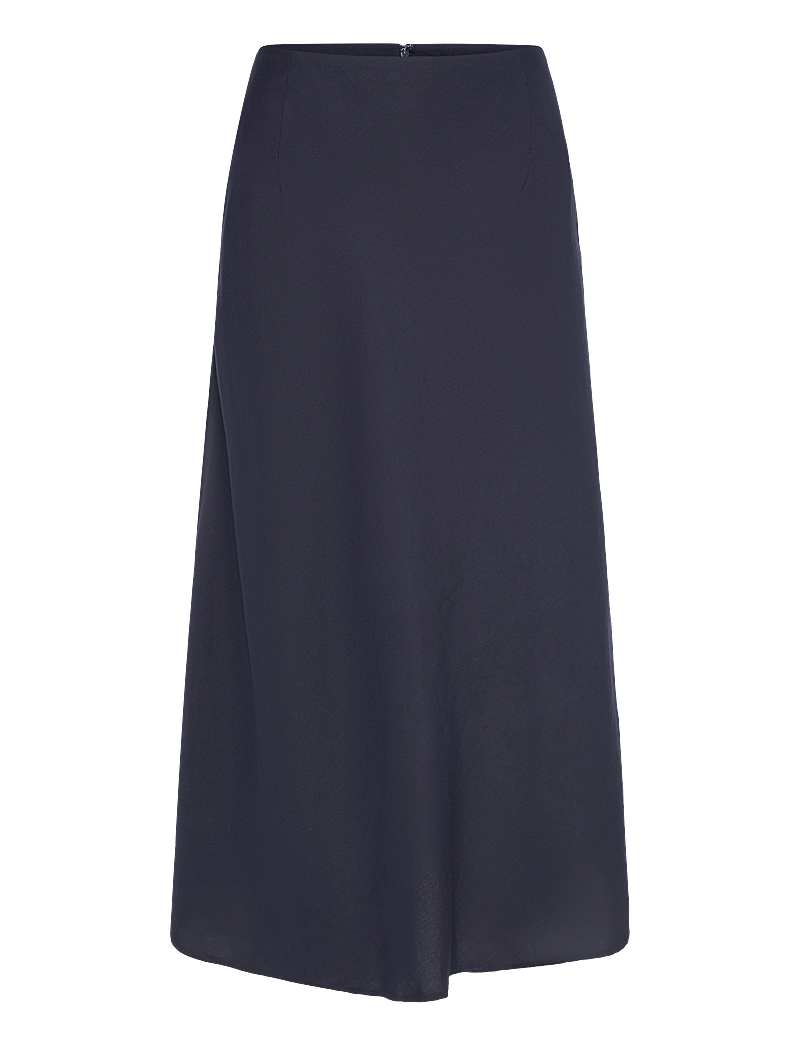 GANT - LINEN BLEND SKIRT - midi nederdele - evening blue - 0