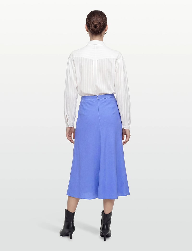 Gant - LINEN BLEND SKIRT - midi-röcke - perfect blue - 4