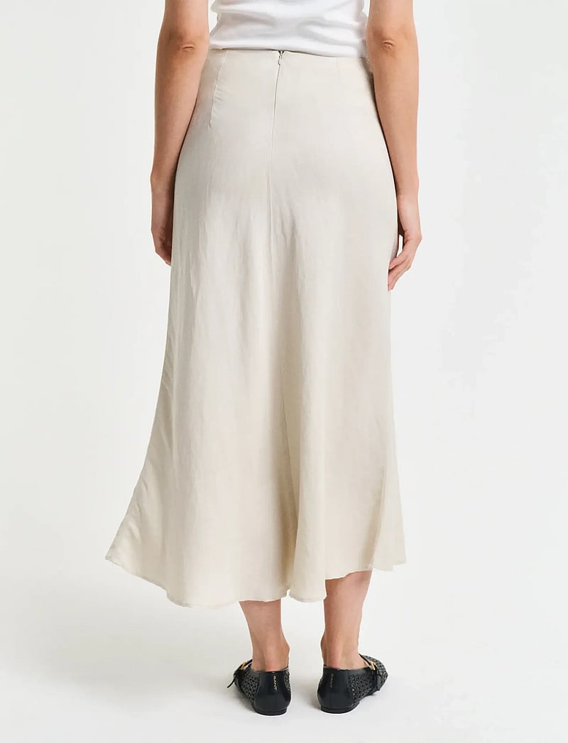 GANT - LINEN BLEND SKIRT - midi-röcke - putty - 3