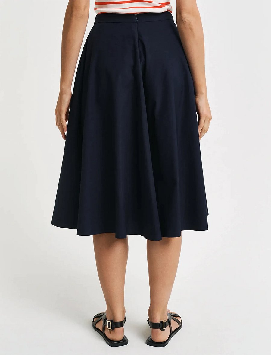 Gant - LIGHTWEIGHT CHINO SKIRT - midi-röcke - evening blue - 3