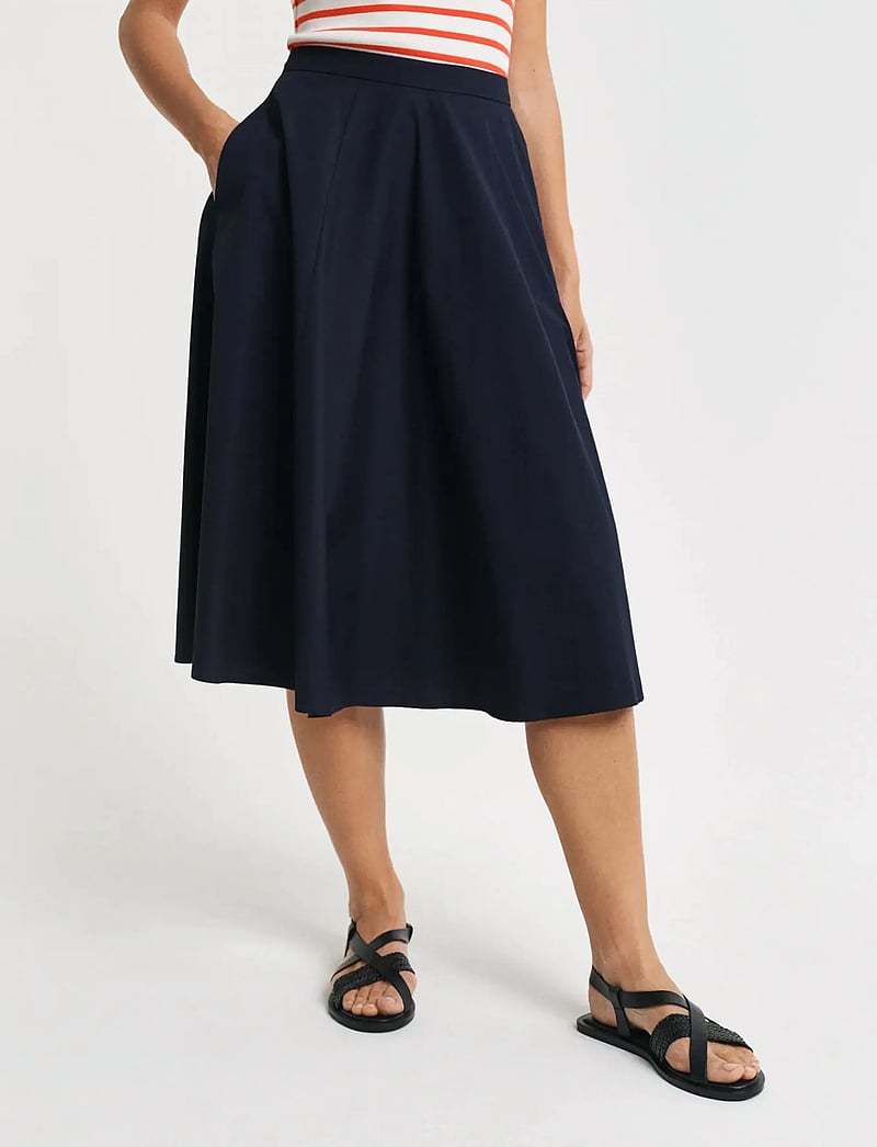 GANT - LIGHTWEIGHT CHINO SKIRT - midi svārki - evening blue - 4