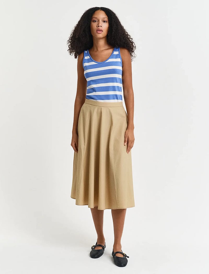 GANT - LIGHTWEIGHT CHINO SKIRT - midi kjolar - oak beige - 0