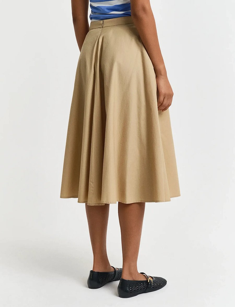 Gant - LIGHTWEIGHT CHINO SKIRT - midi-röcke - oak beige - 3