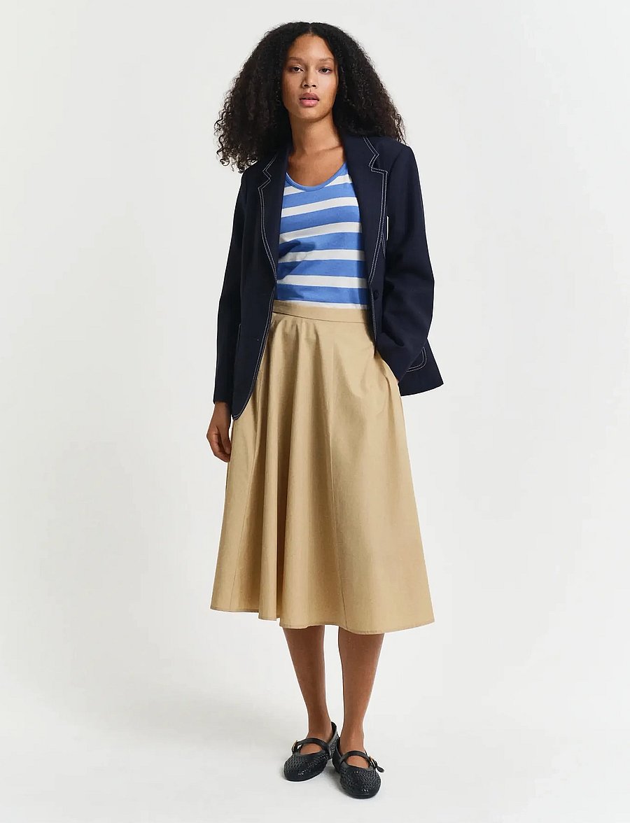 Gant - LIGHTWEIGHT CHINO SKIRT - midi-röcke - oak beige - 5
