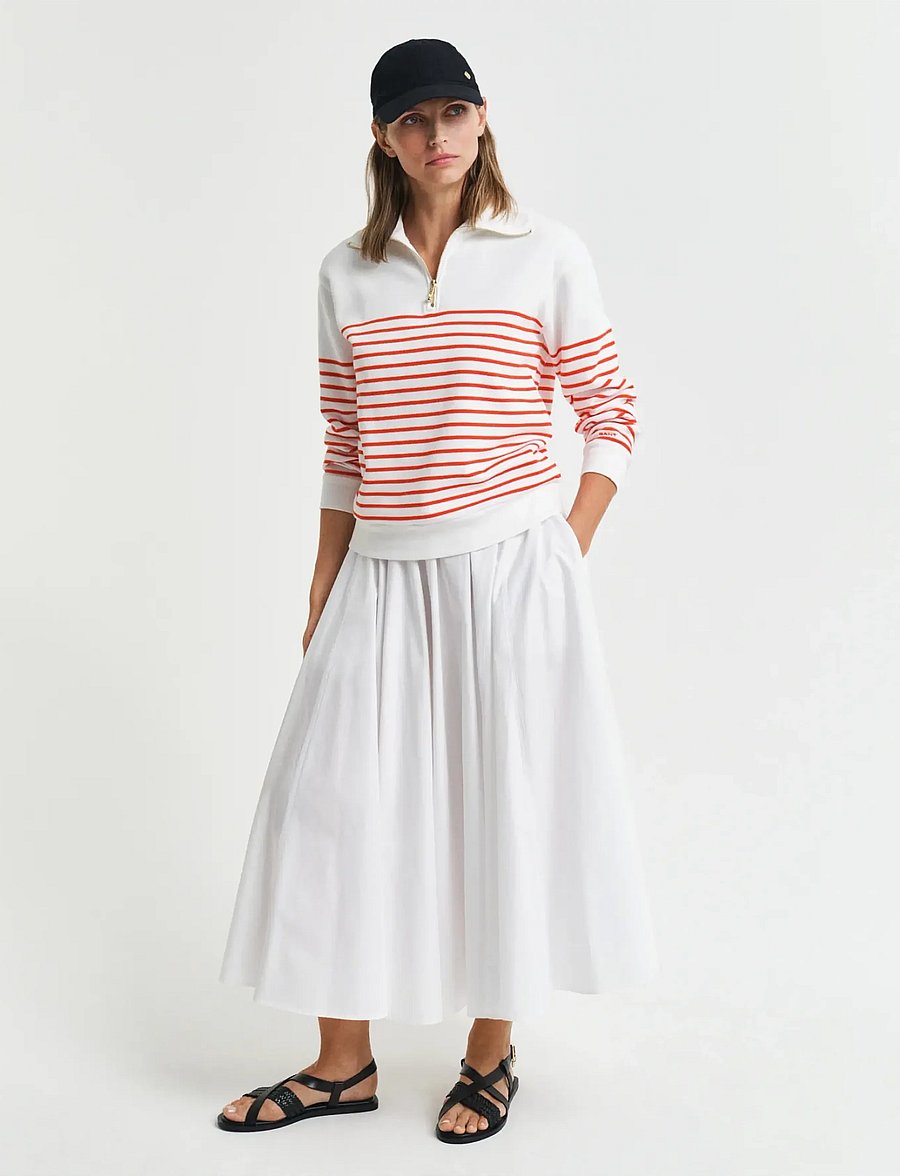 Gant - MIDI COTTON SKIRT - midi-röcke - eggshell - 4