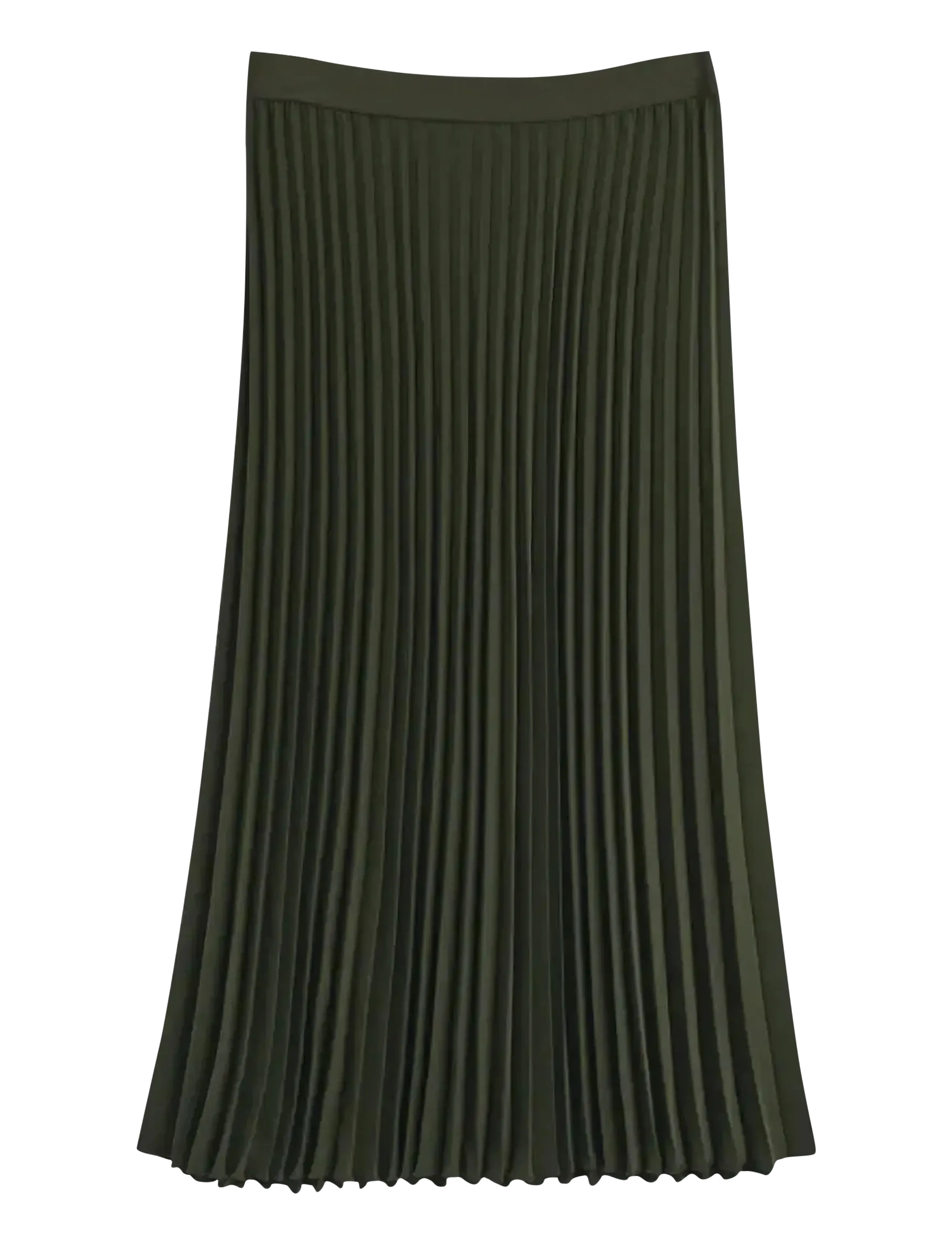 Gant Pleated Midi Skirt - Tøj - DARK MOSS GREEN / green