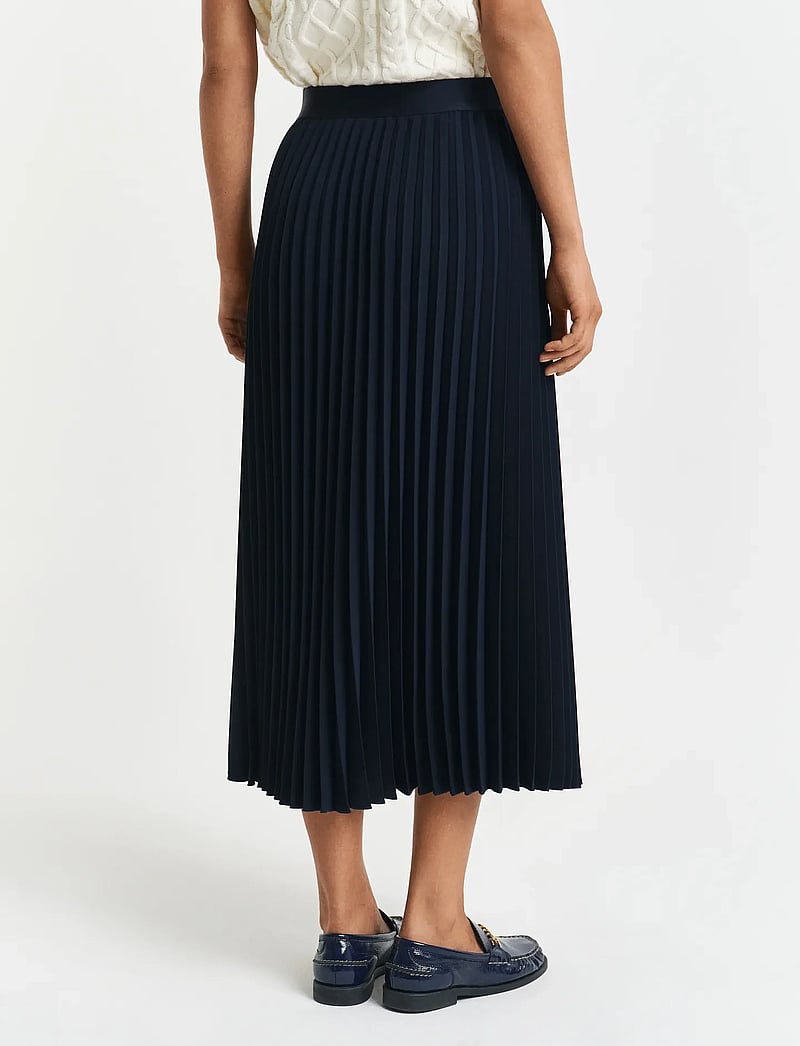 GANT - MIDI PLEATED SKIRT - midi nederdele - evening blue - 3